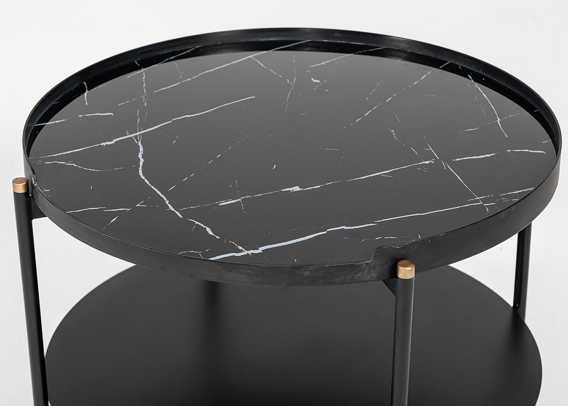 VIG Furniture Modrest Randal Round Black Metal Coffee Table