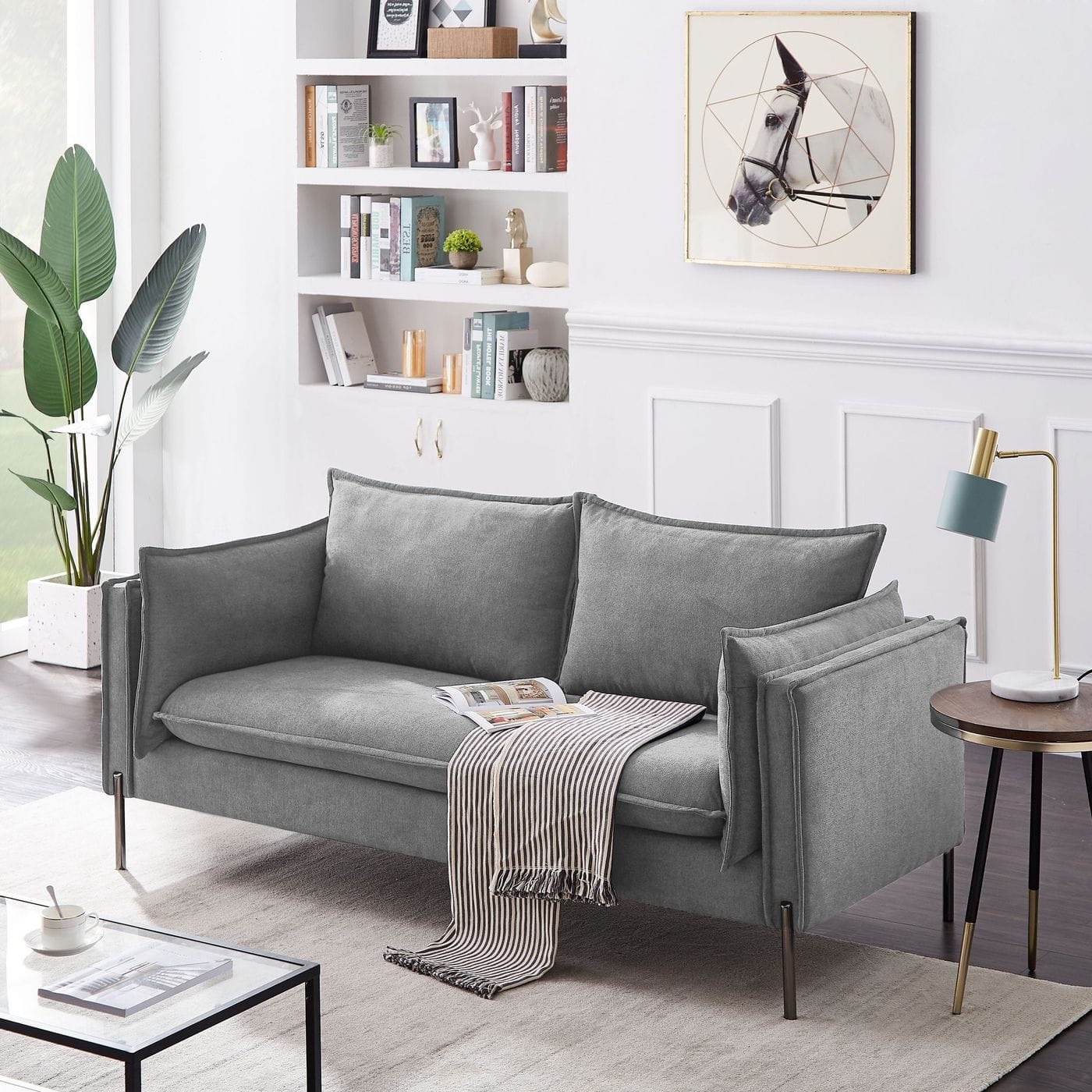 VIG Furniture Divani Casa Randolf Grey Fabric Sofa