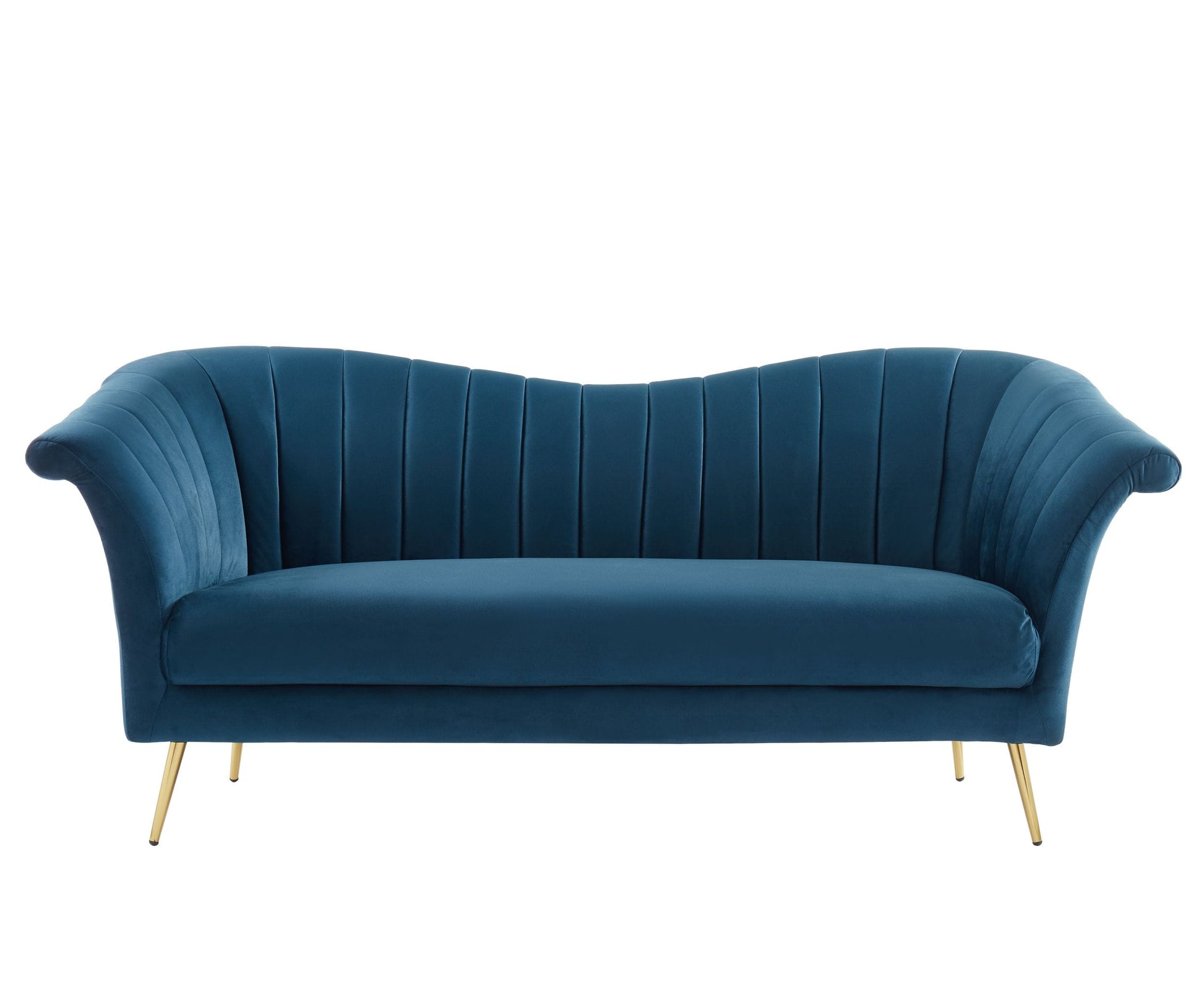 VIG Furniture Divani Casa Rilo Blue Fabric Sofa