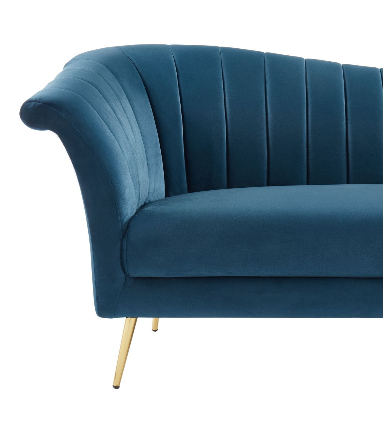VIG Furniture Divani Casa Rilo Blue Fabric Sofa