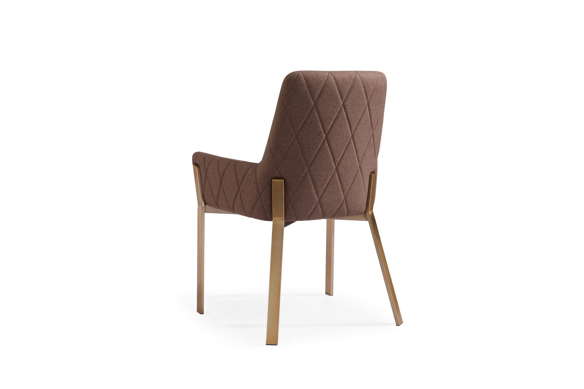 VIG Furniture Modrest Robin Brown Brass Dining Chair
