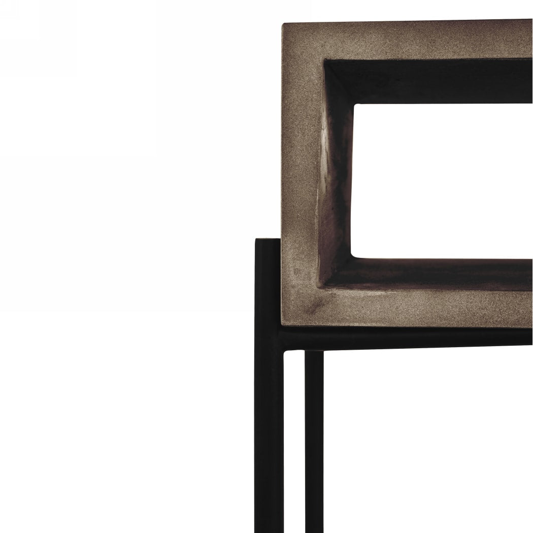 VIG Furniture Modrest Walker Concrete Metal Console Table
