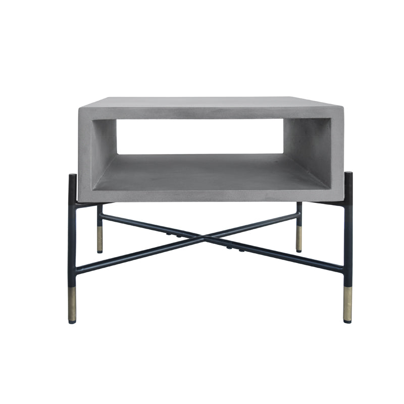 VIG Furniture Modrest Walker Concrete Metal End Table