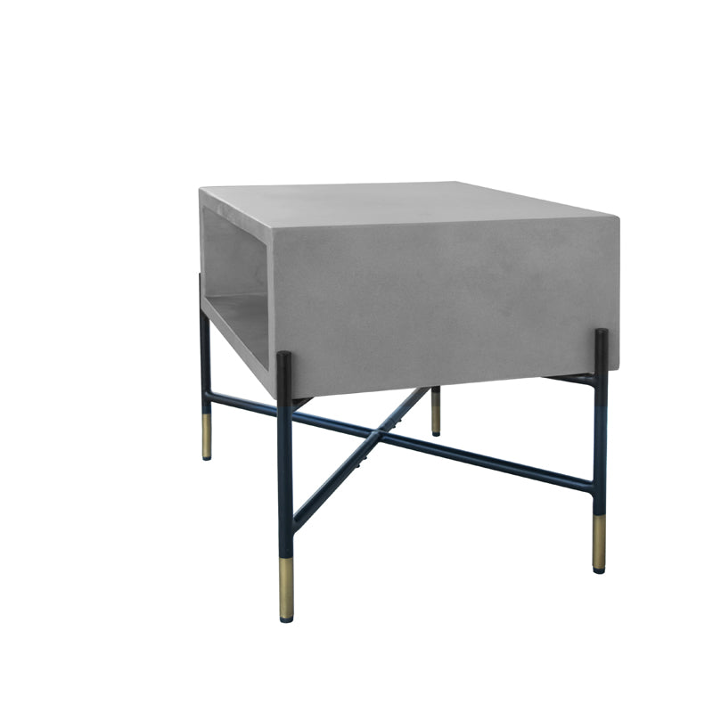VIG Furniture Modrest Walker Concrete Metal End Table