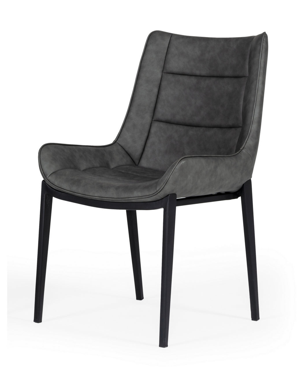 VIG Furniture Modrest Roz Grey Leatherette Dining Chair set of 2