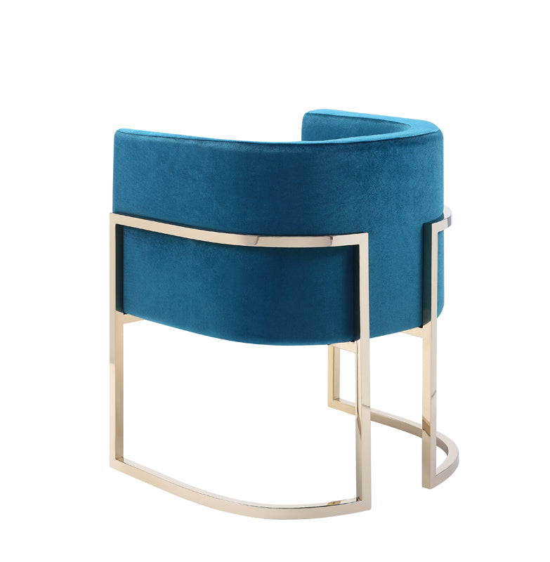 VIG Furniture Modrest Betsy Blue Velvet Gold Dining Chair