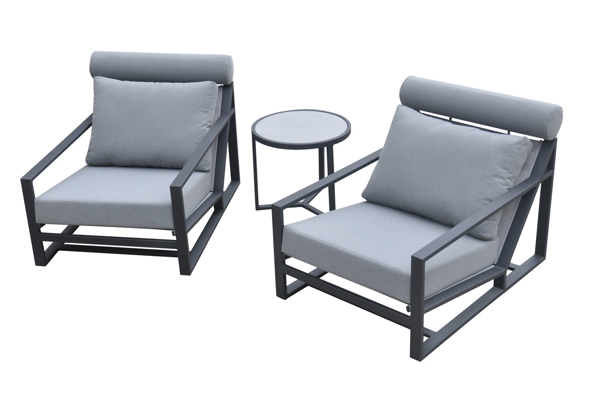 VIG Furniture Renava Boardwalk Outdoor Grey Lounge Chair Set