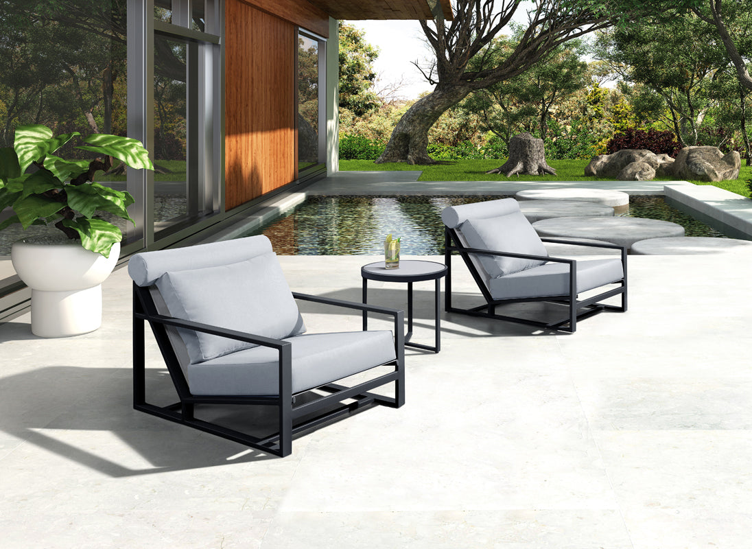 VIG Furniture Renava Boardwalk Outdoor Grey Lounge Chair Set