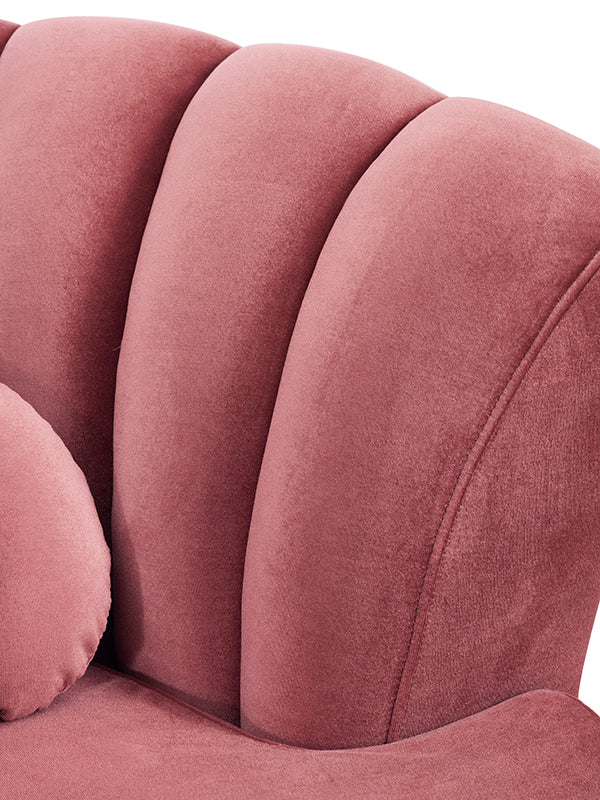 VIG Furniture Divani Casa Arvada Pink Velvet Lounge Chair