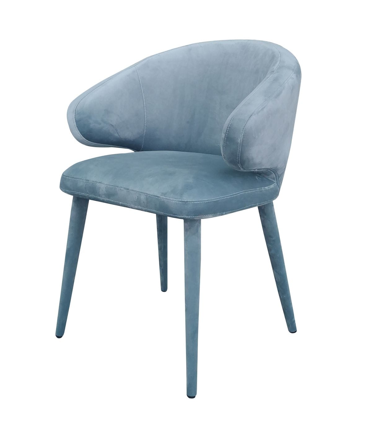 VIG Furniture Modrest Salem Blue Grey Fabric Dining Chair