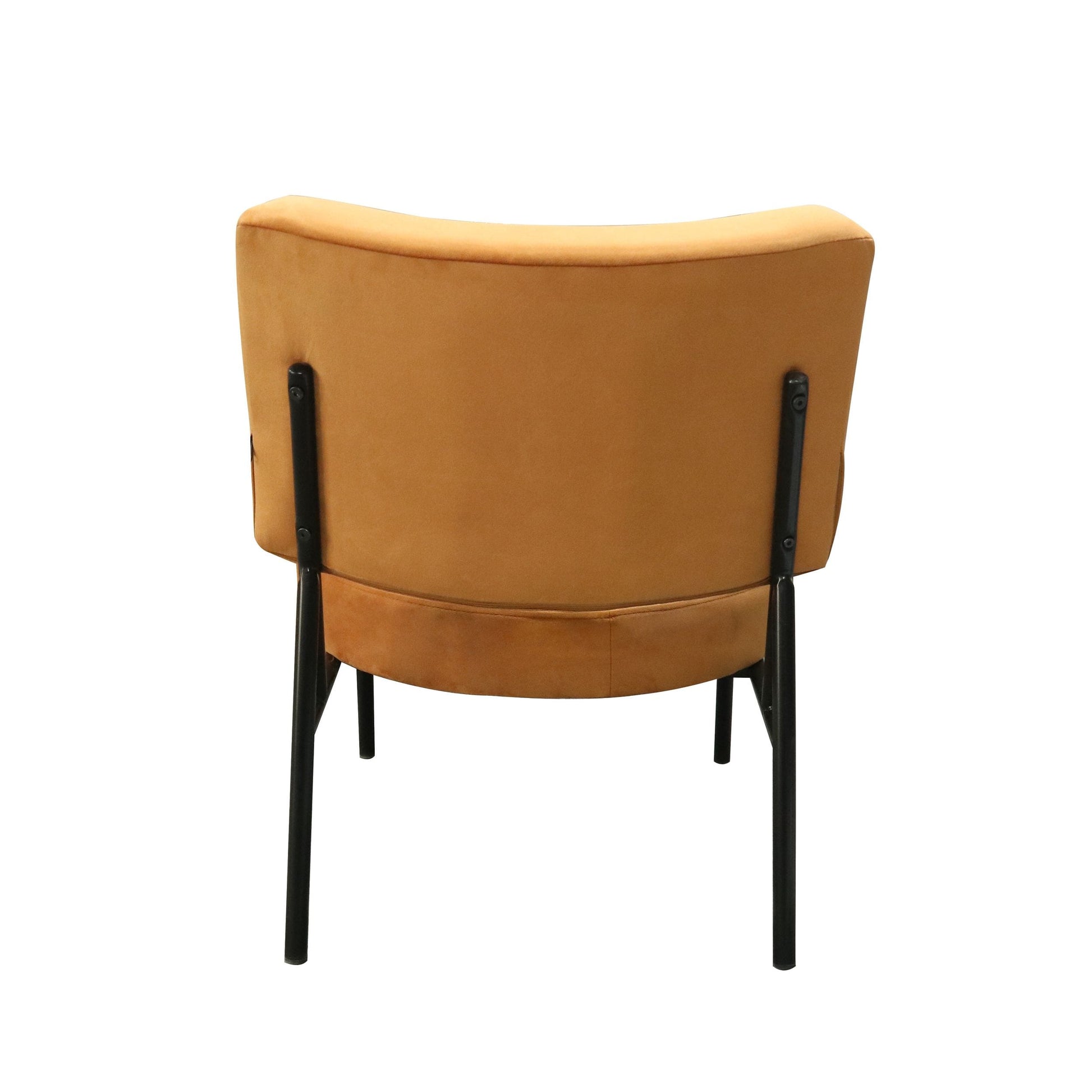 VIG Furniture Modrest Sami Orange Velvet Accent Chair