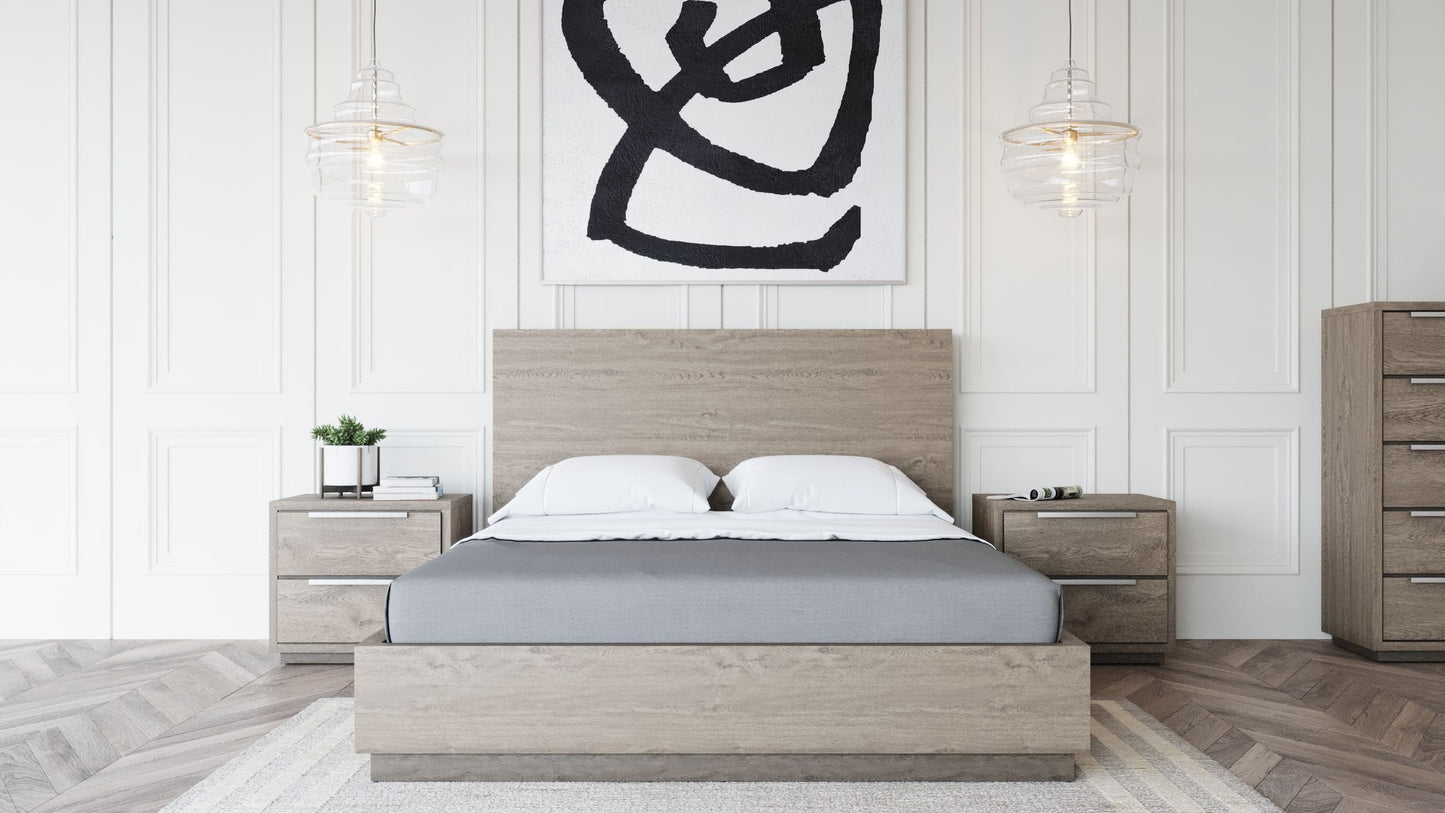 VIG Furniture Modrest Samson Grey Silver Bedroom Set