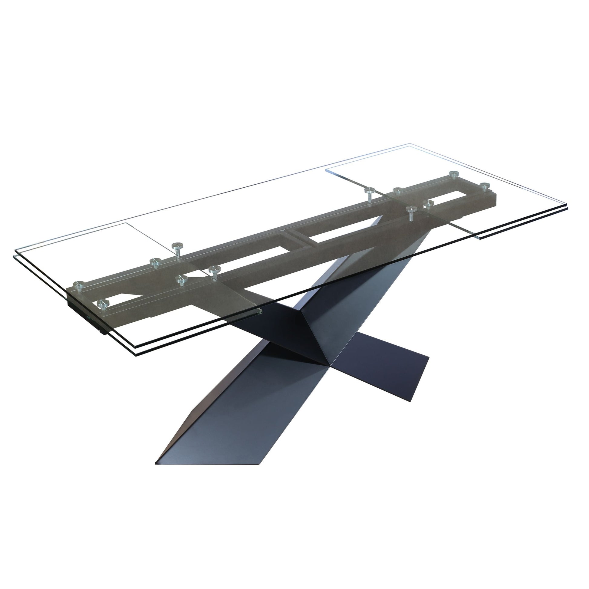 VIG Furniture Modrest Scott Extendable Glass Dining Table
