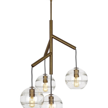 Elegant Sedona deconstructed chandelier, ideal for modern dining room or commercial lobby.