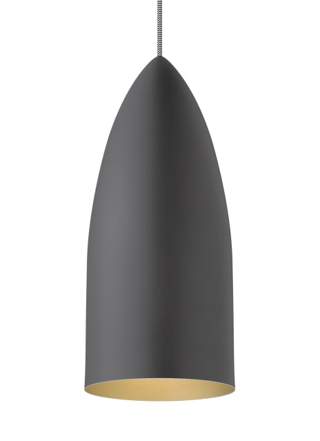 Tech Lighting Signal Rubberized Gray/Gold Pendant