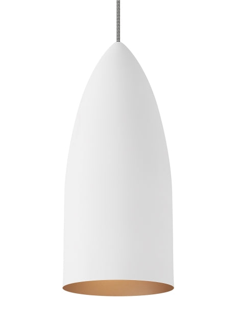 Tech Lighting Signal Rubberized White/Copper Pendant