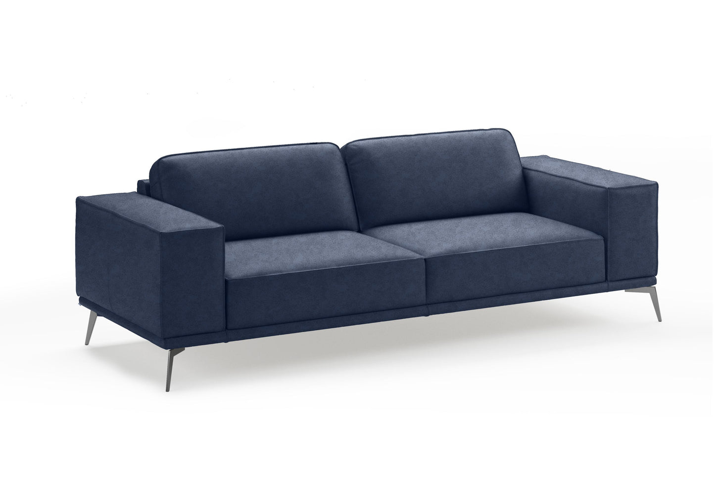 VIG Furniture Coronelli Soho Italian Maya Blue Leather Sofa