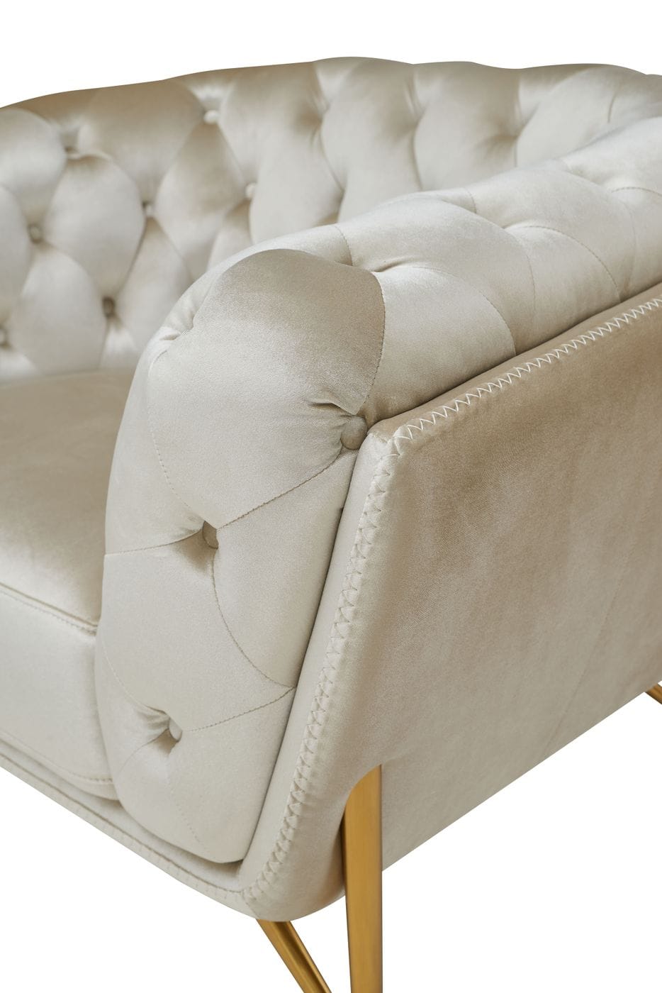 VIG Furniture Divani Casa Stella Beige Velvet Sofa