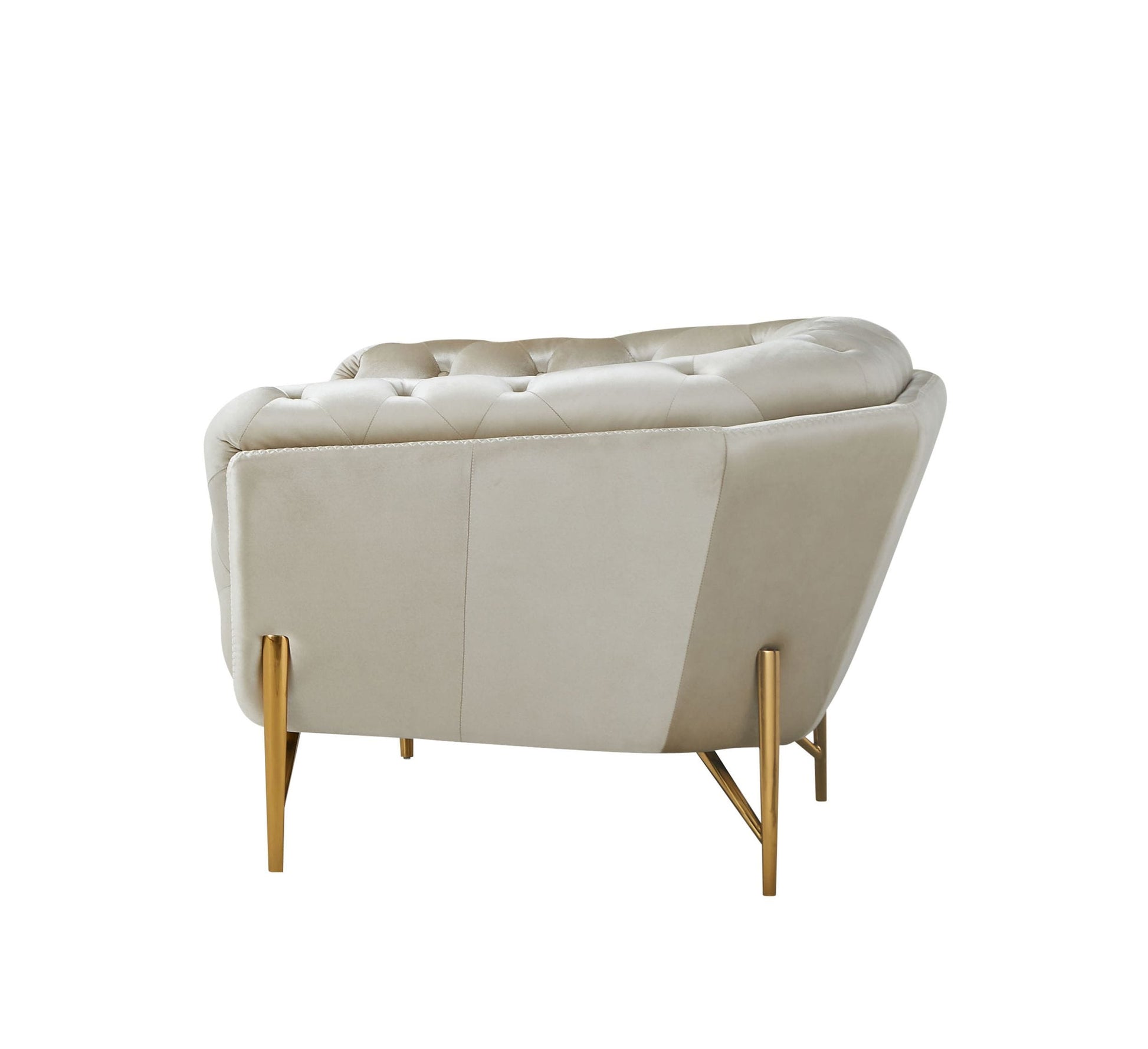 VIG Furniture Divani Casa Stella Beige Velvet Chair