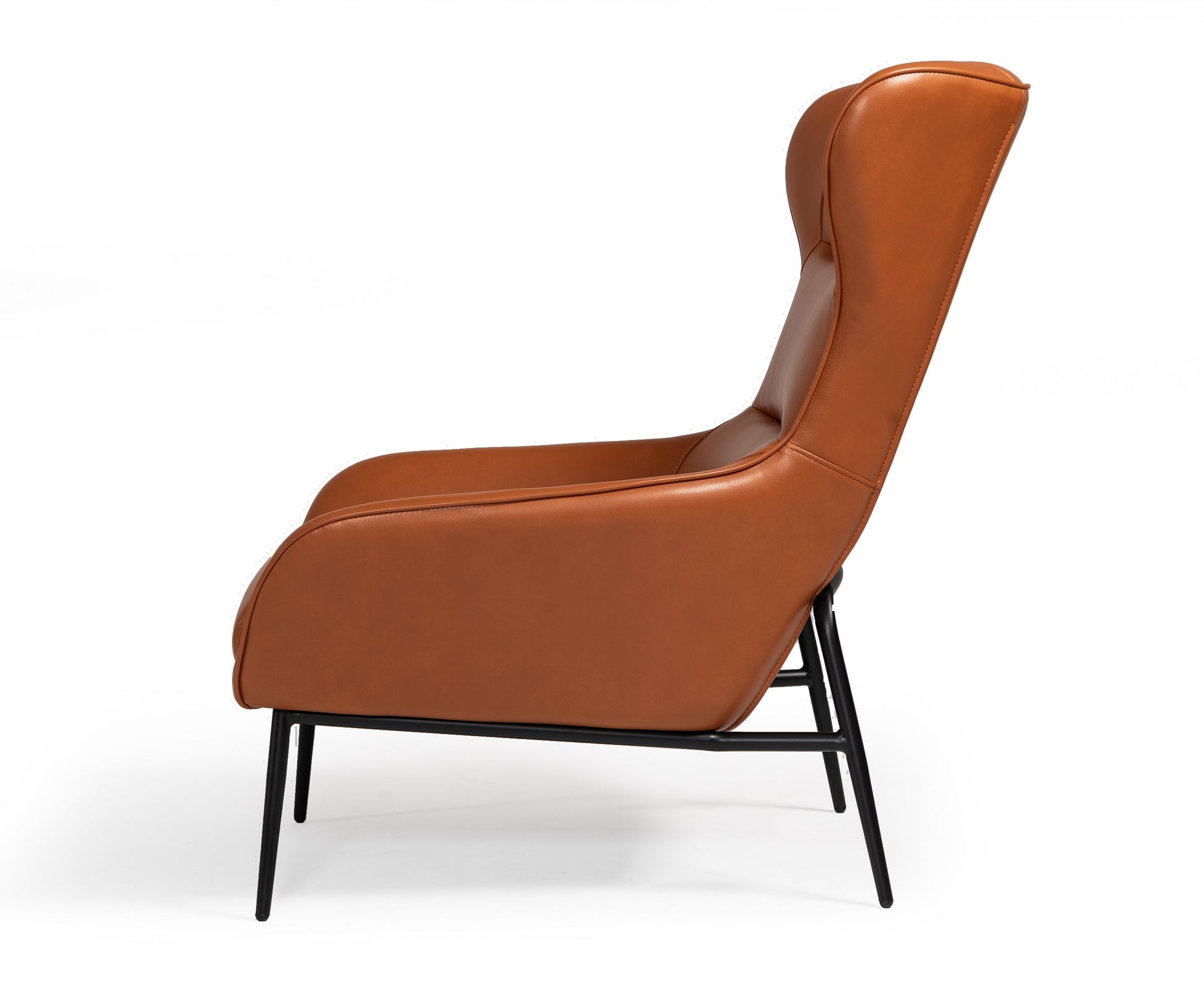 VIG Furniture Divani Casa Susan Orange Leatherette Lounge Chair