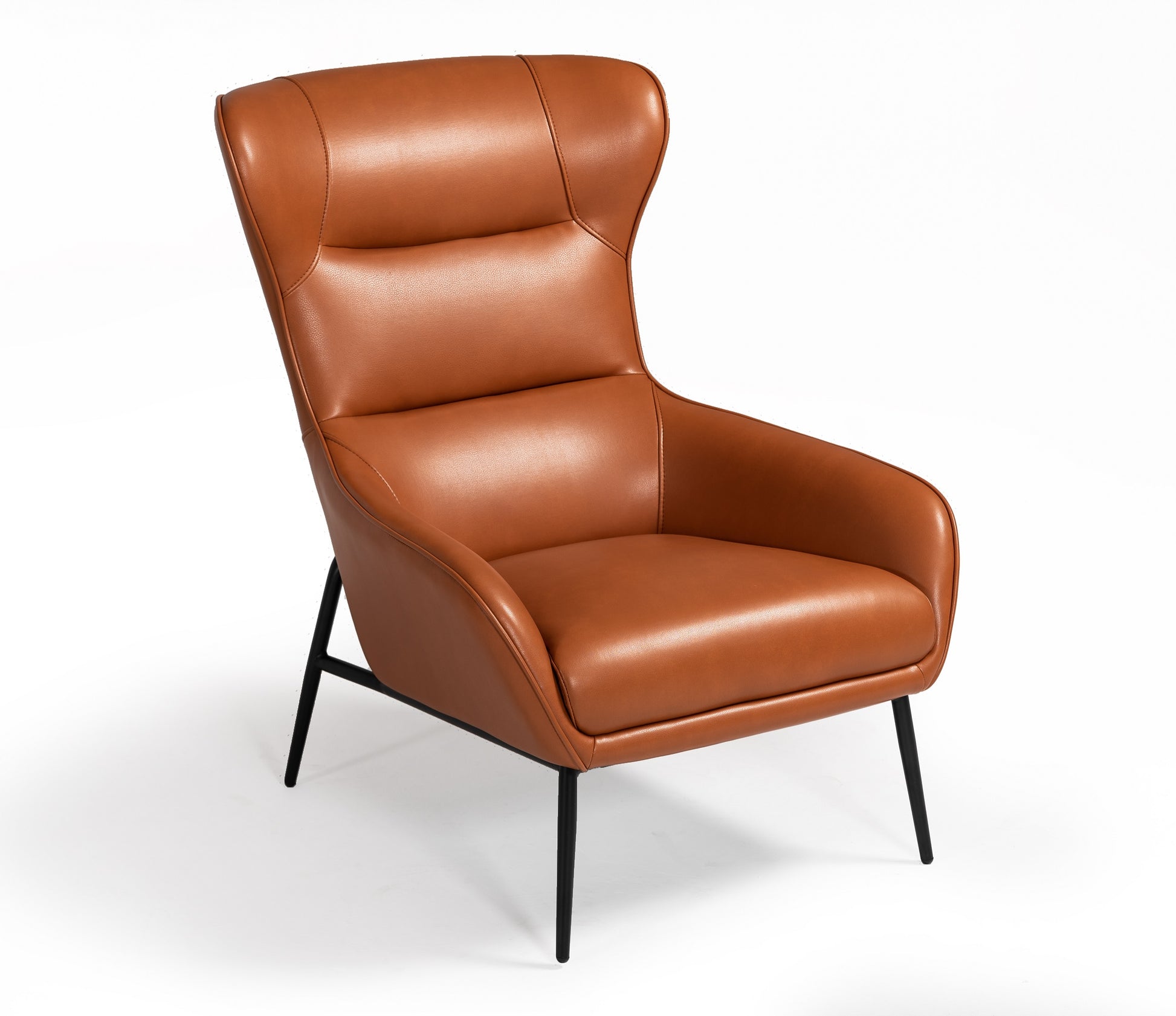 VIG Furniture Divani Casa Susan Orange Leatherette Lounge Chair