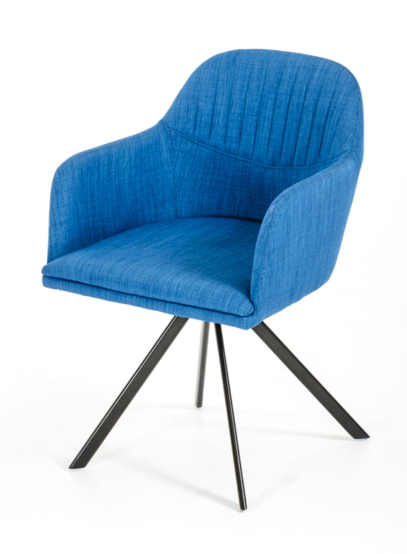 VIG Furniture Modrest Synergy Blue Fabric Dining Arm Chair