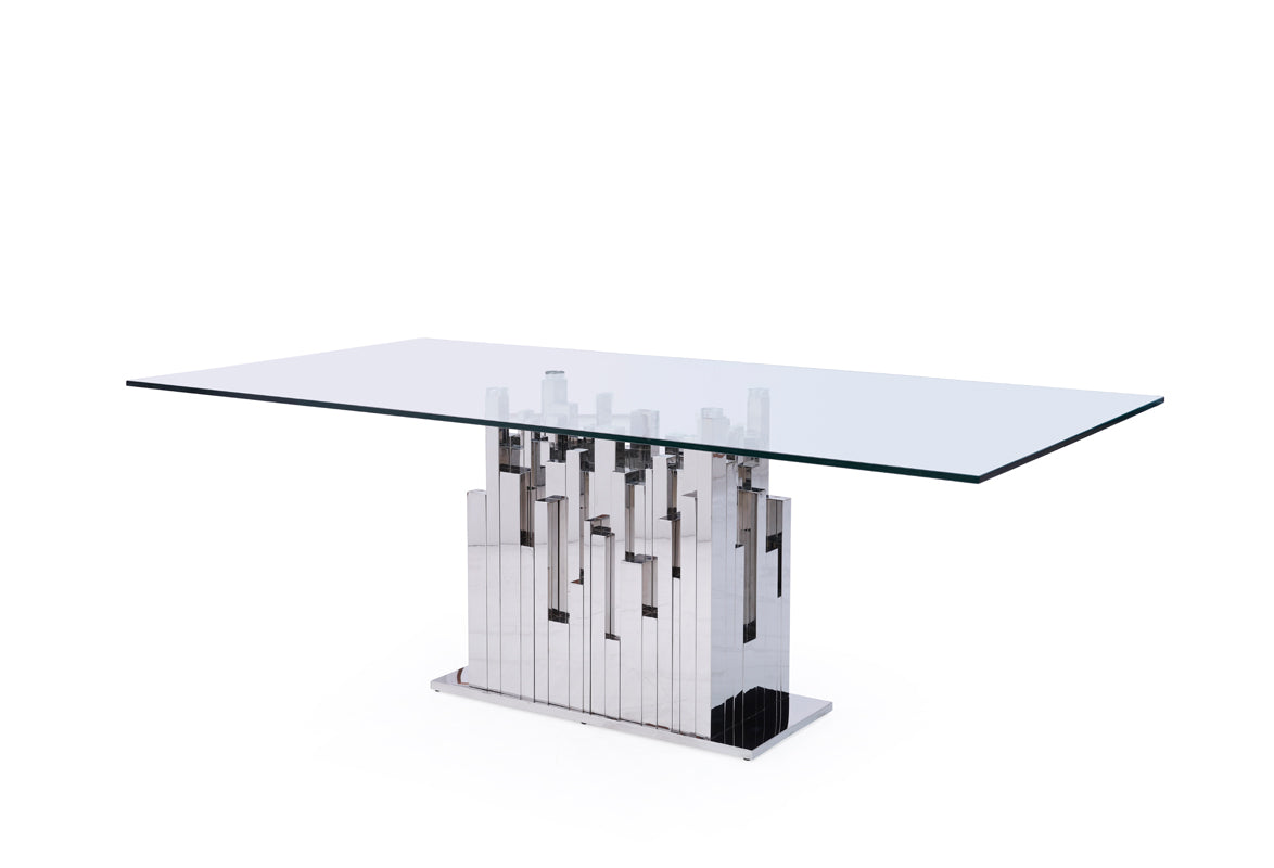 VIG Furniture Modrest Edwin Glass Dining Table