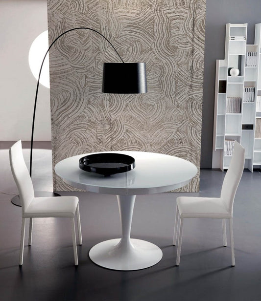 Eclipse Extra White Gloss Dining Table by Ozzio