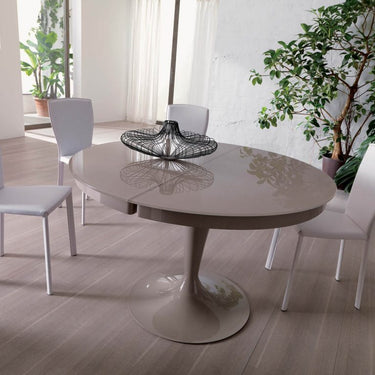 Eclipse Extra White Gloss Dining Table by Ozzio