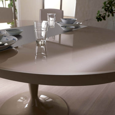 Eclipse Extra White Gloss Dining Table by Ozzio