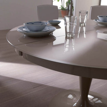 Eclipse Extra White Gloss Dining Table by Ozzio