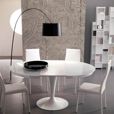 Eclipse Extra White Gloss Dining Table by Ozzio