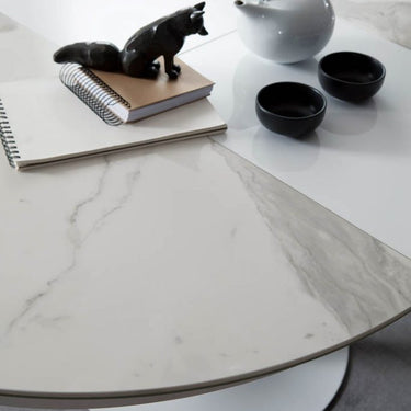 Eclipse Extra White Gloss Dining Table by Ozzio