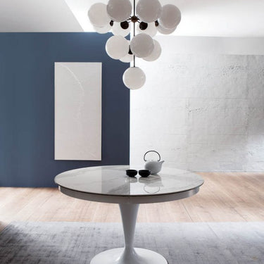 Eclipse Extra White Gloss Dining Table by Ozzio