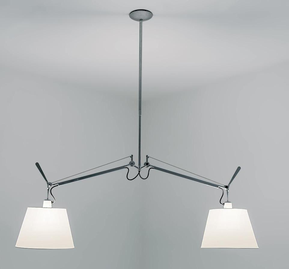 Artemide Tolomeo Double Parchment Shade Pendant Light