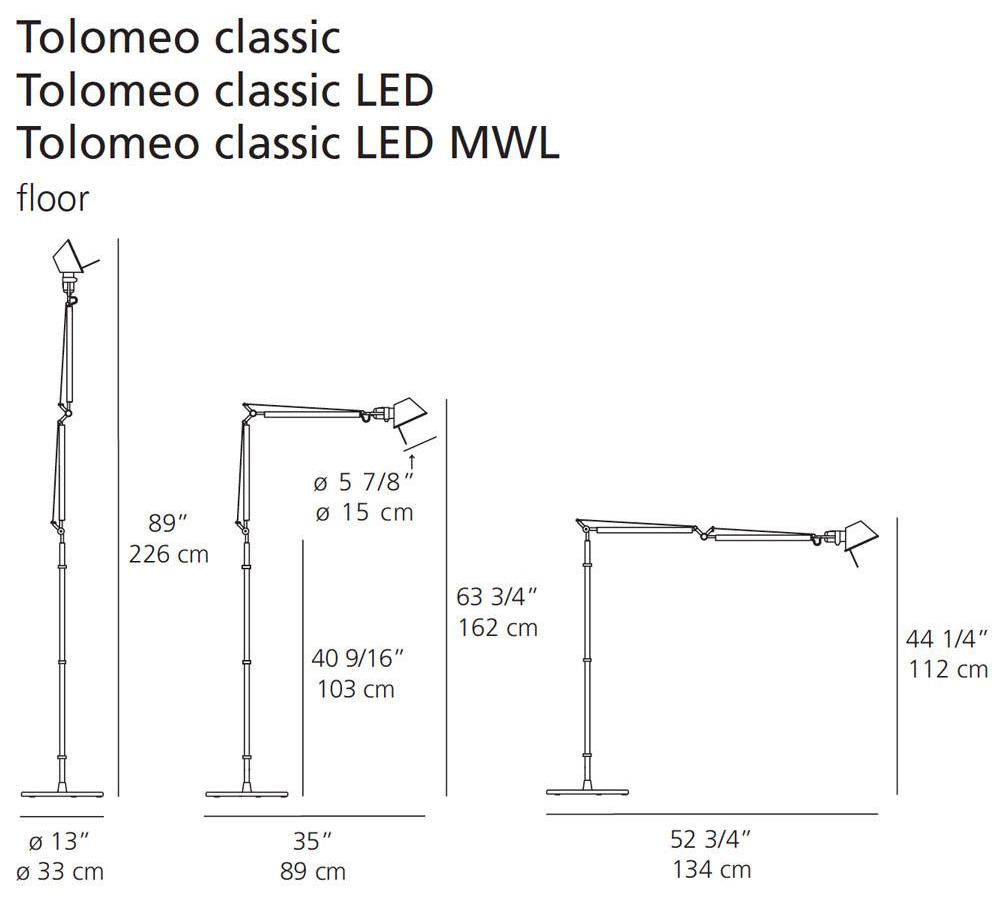 Artemide Tolomeo Classic Led Floor Lamp