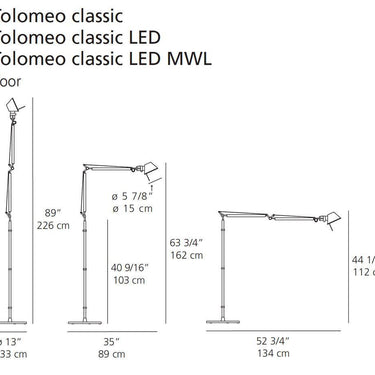 Tolomeo Classic Floor Lamp by Artemide -  Illuminating a Living Room with Warm White Light