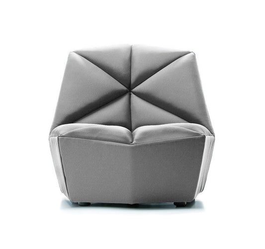 VIG Furniture Divani Casa Tomlin Grey Woven Fabric Accent Chair