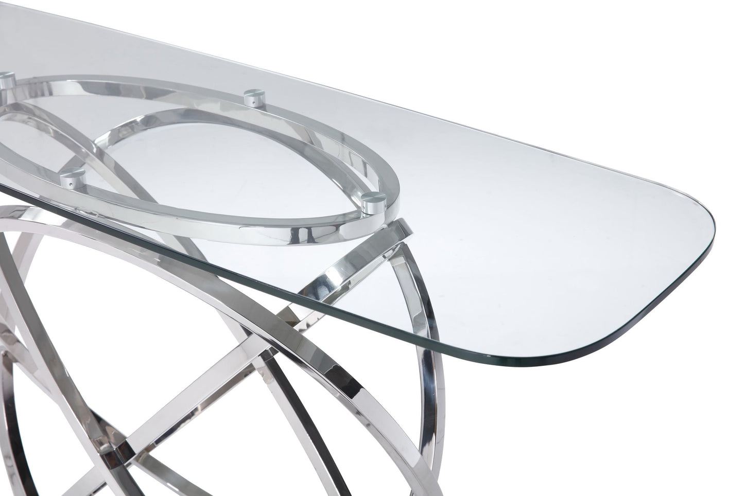 VIG Furniture Modrest Tulare Glass Console Table