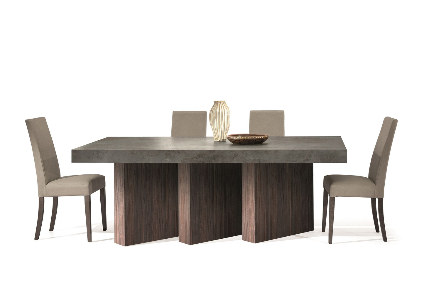 VIG Furniture Nova Domus Amsterdam Grey Volcano Eucalyptus Oak Dining Table
