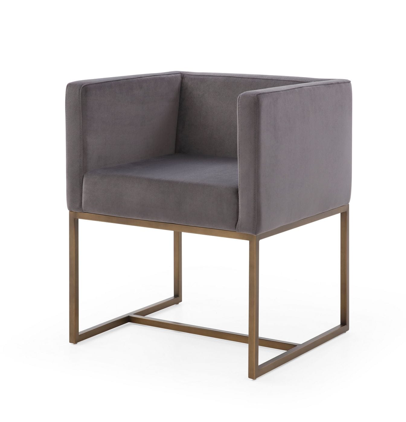 VIG Furniture Modrest Marty Dark Grey Copper Antique Brass Dining Chair