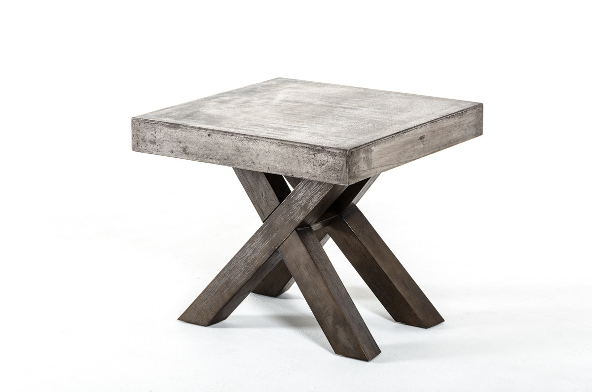 VIG Furniture Modrest Urban Concrete Square End Table