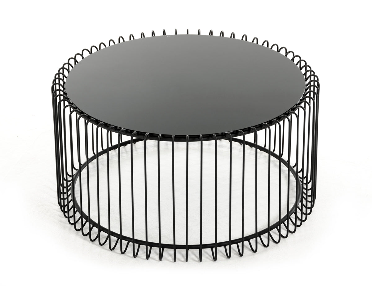 VIG Furniture Modrest Beacon Black Round Coffee Table