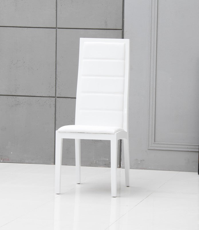 VIG Furniture Donna White Leatherette Dining Chair Set of 2