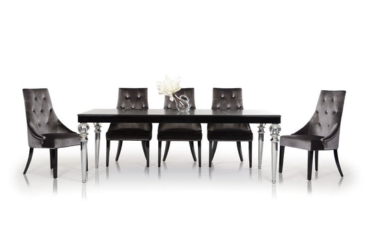 VIG Furniture AX Baccarat Black Crocodile Lacquer Dining Table