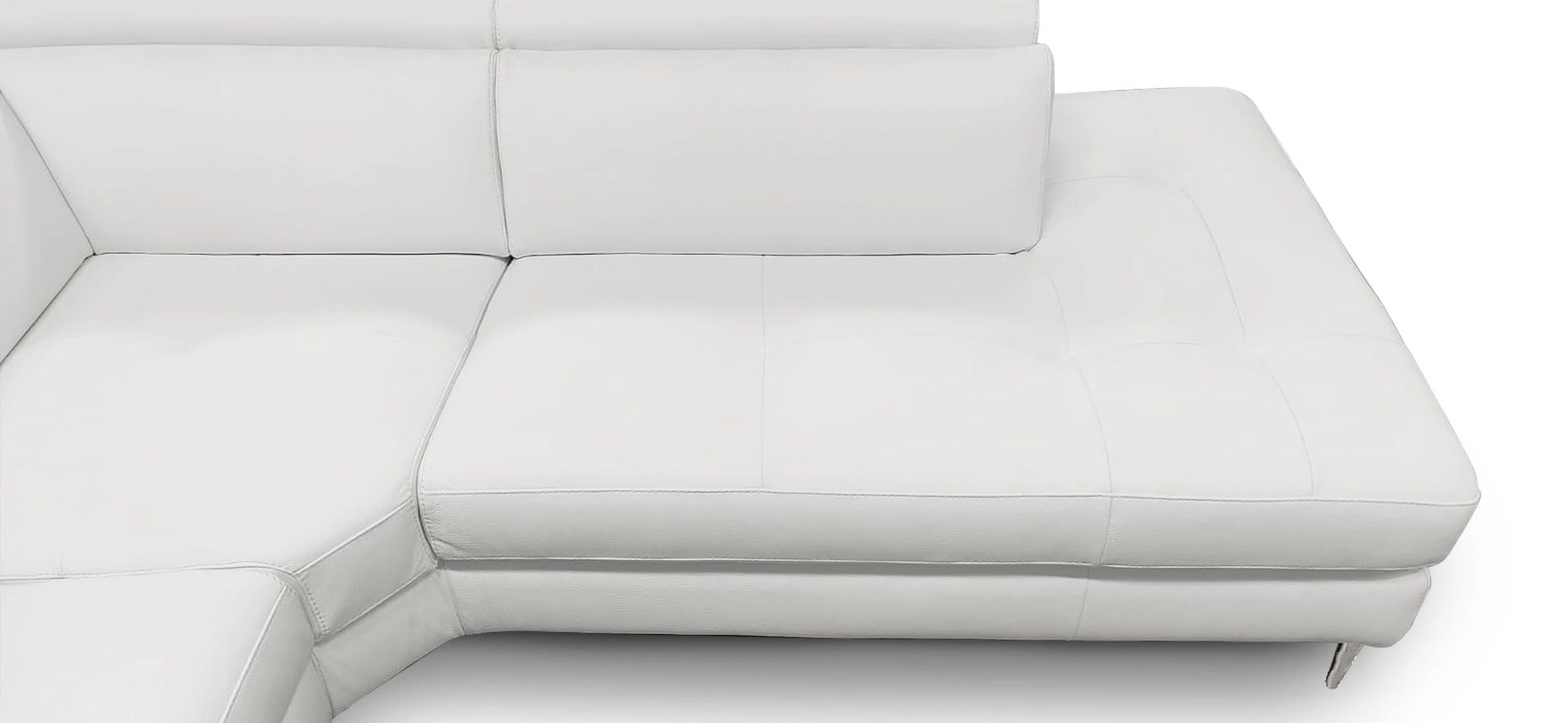 VIG Furniture Coronelli Viola Italian Grey Leather Left Sectional Sofa