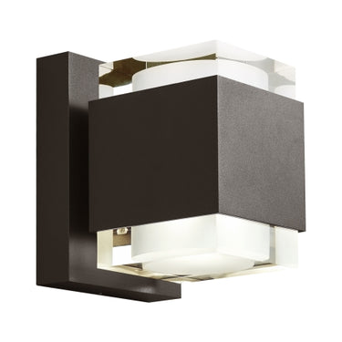 Voto 8 LED Outdoor Wall Sconce Charcoal Finish | Visual Comfort Modern