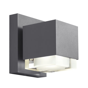 Voto 8 LED Outdoor Wall Sconce Charcoal Finish | Visual Comfort Modern