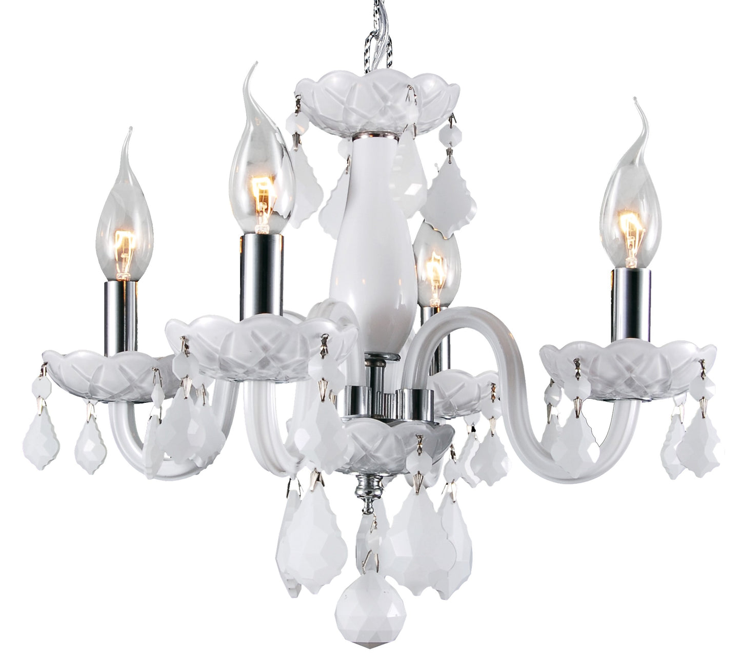 Clarion Chandelier by Worldwide Lighting W83100C16-WH
