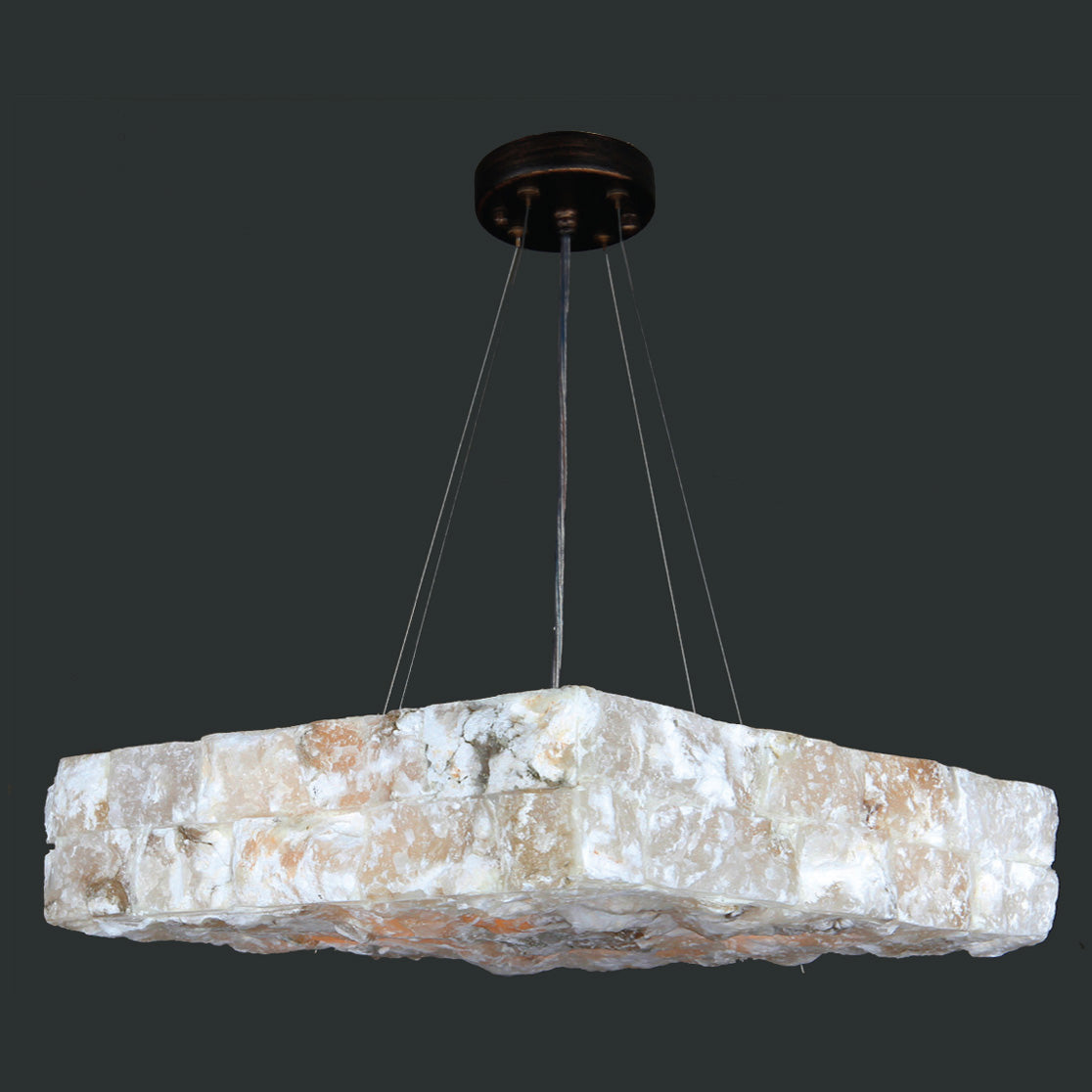Pompeii Large Square Pendant by Worldwide Lighting W83813F18